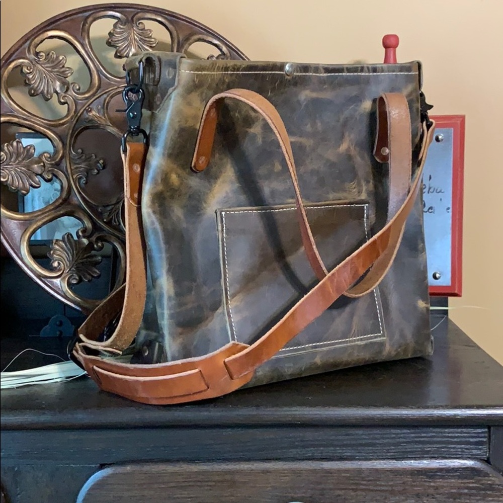 Hand crafted leather bag crossbody/hobo
